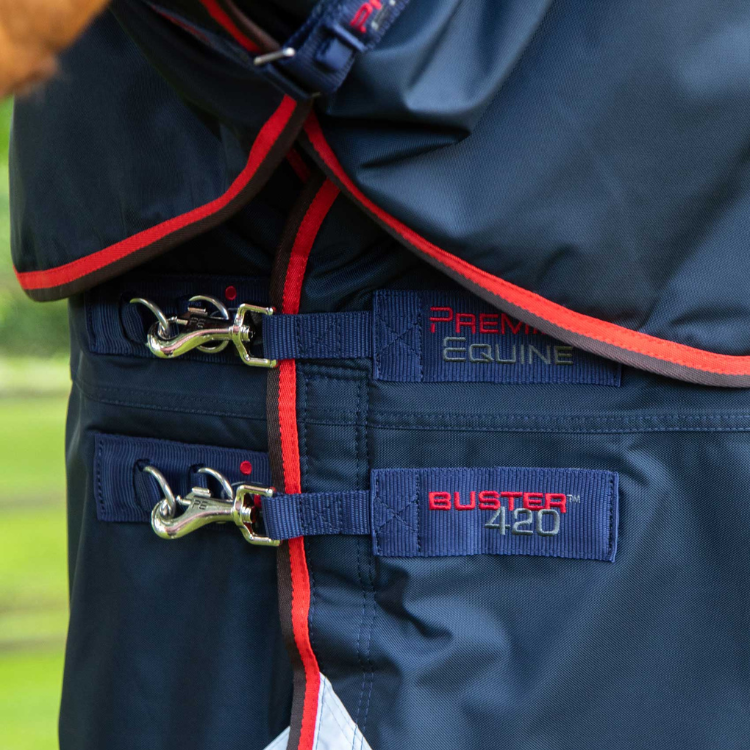 Couverture Premier Equine Buster 420g Avec Couvre Cou Marine