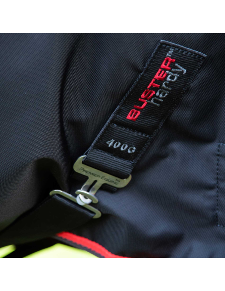 Couverture Premier Equine Buster Hardy 400g Avec Demi Cou Noir