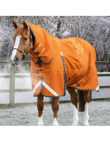 Premier Equine Buster Storm 400g Combo Turnout Rug with Classic Neck Orange