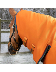 Couverture Premier Equine Buster Storm 400g Avec Couvre Cou Classique Orange 2