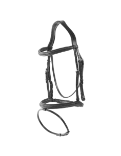 Bridon Dy'on Muserolle Combinée Tressée NEC noir