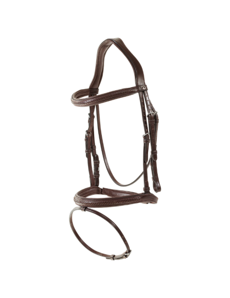 Bridon Dy'on Muserolle Combinée Tressée NEC brun