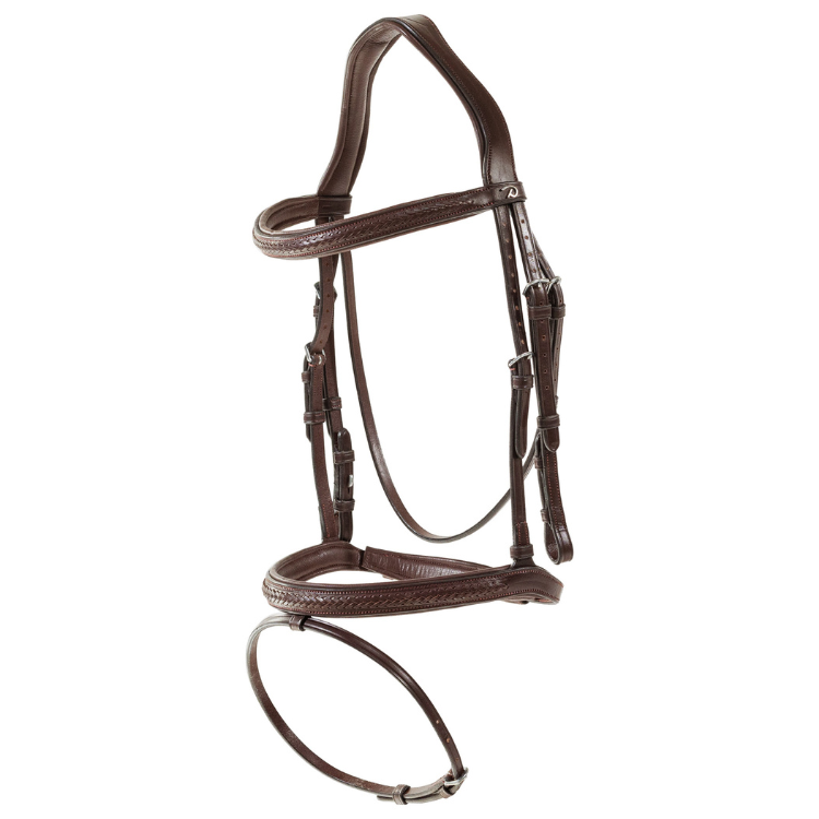 Bridon Dy'on Muserolle Combinée Tressée NEC brun