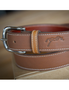 Penelope "Initial" Belt Cognac
