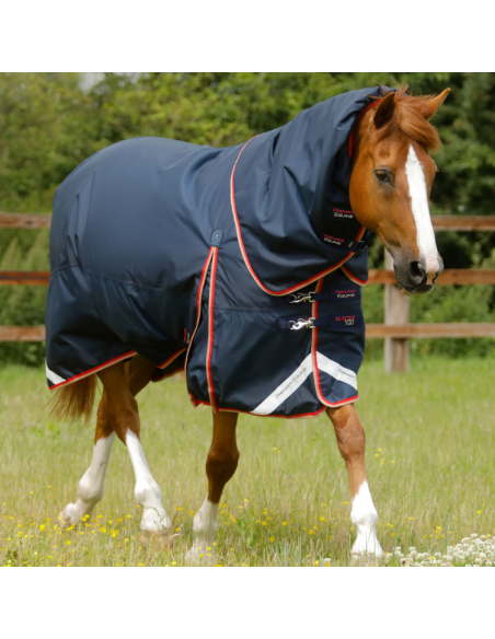 Couverture Premier Equine Buster 100g Avec Couvre Cou Marine