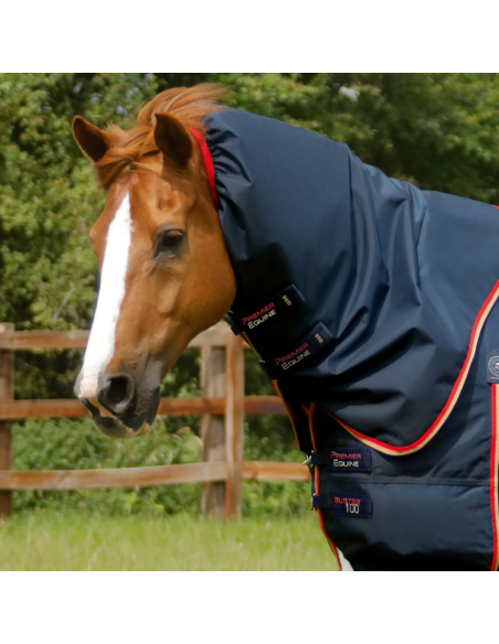 Couverture Premier Equine Buster 100g Avec Couvre Cou Marine