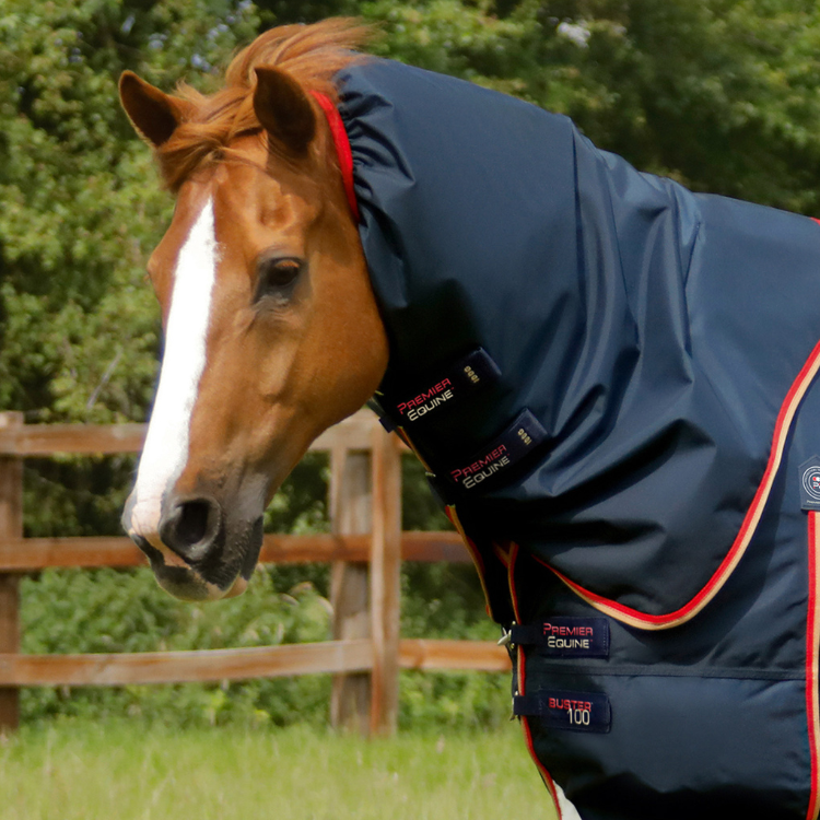 Couverture Premier Equine Buster 100g Avec Couvre Cou Marine