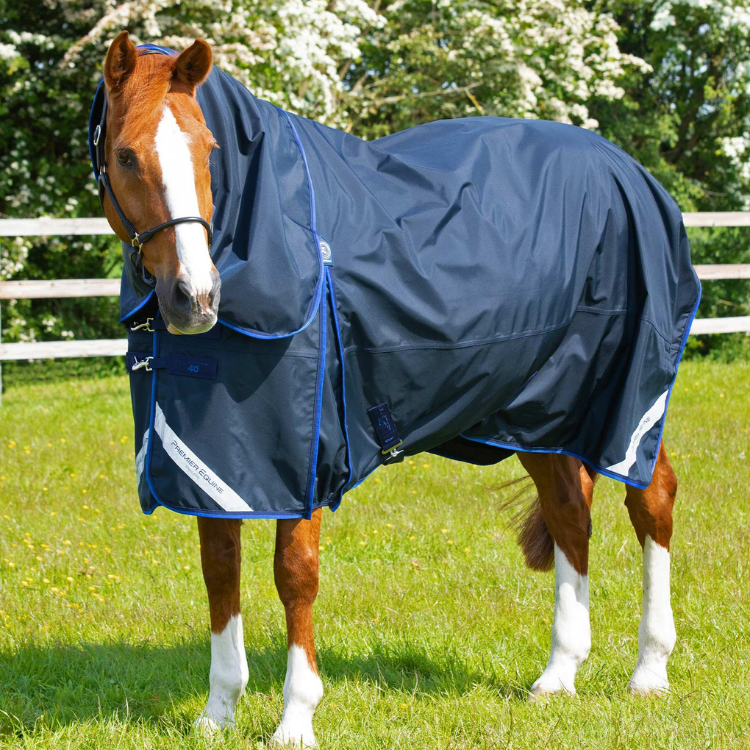 Couverture Premier Equine Buster 40g Avec Couvre Cou Marine