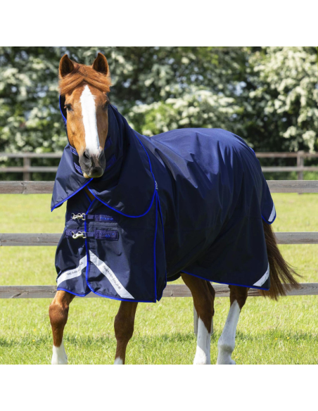 Couverture Premier Equine Buster 40g Avec Couvre Cou Marine