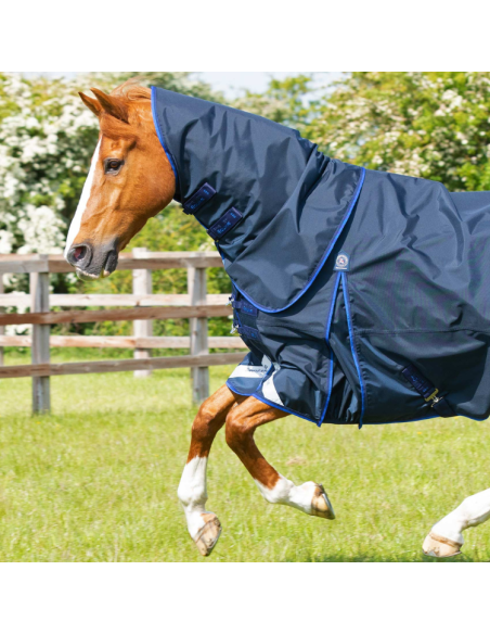 Couverture Premier Equine Buster 40g Avec Couvre Cou Marine