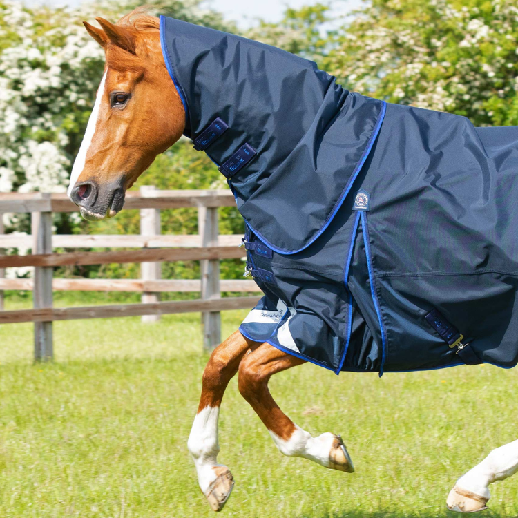 Couverture Premier Equine Buster 40g Avec Couvre Cou Marine