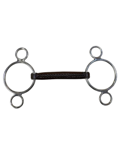 Jump'In 3 Ring Round Leather Bit