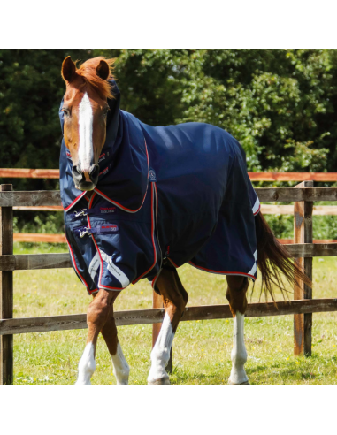 Premier Equine Buster 50g Turnout Rug with Snug-Fit Neck Cover Navy