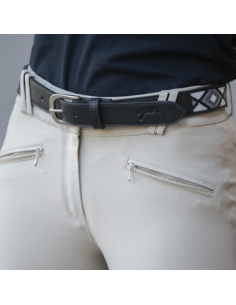 Ceinture Penelope "Pearl" Noir/Blanc