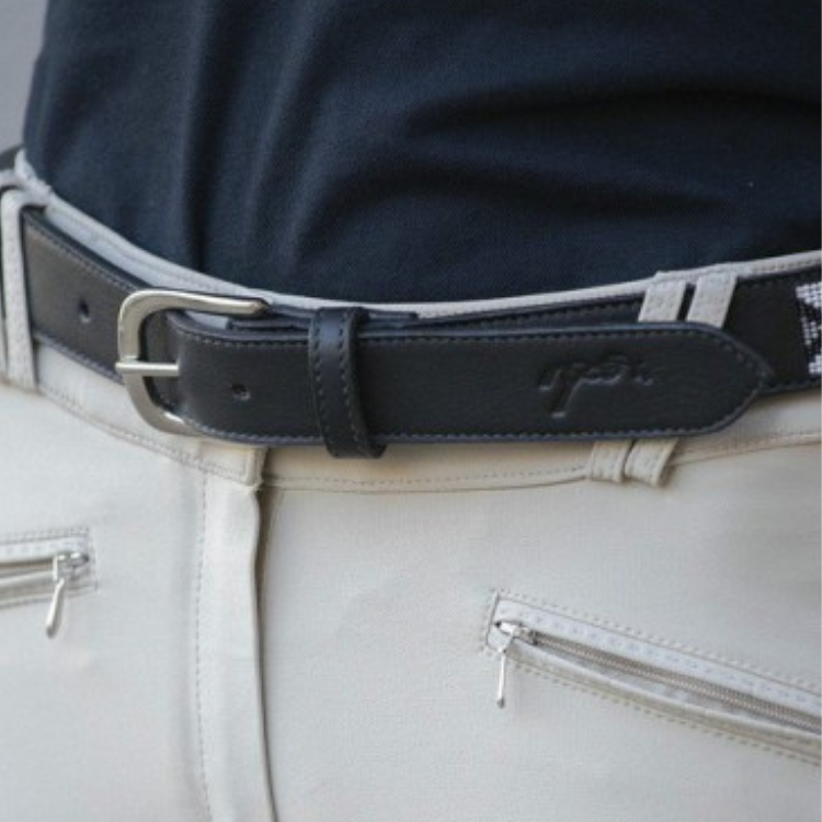 Ceinture Penelope "Pearl" Noir/Blanc