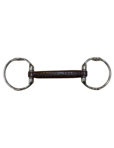Jump'In Eggbutt Round Leather Gag bit