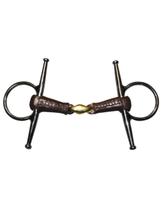 Jump'In Full Cheek French Mouth Leather Covered Bit