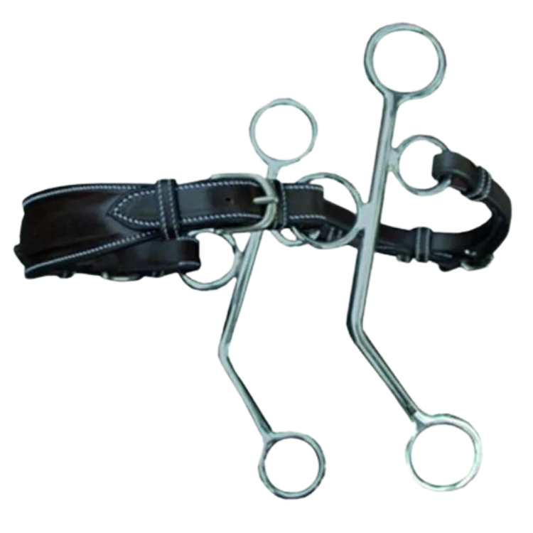 Hackamore Jump'In Cuir Branches Longues Noir