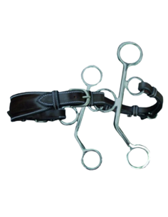 Hackamore Jump'In Cuir Branches Courtes Noir