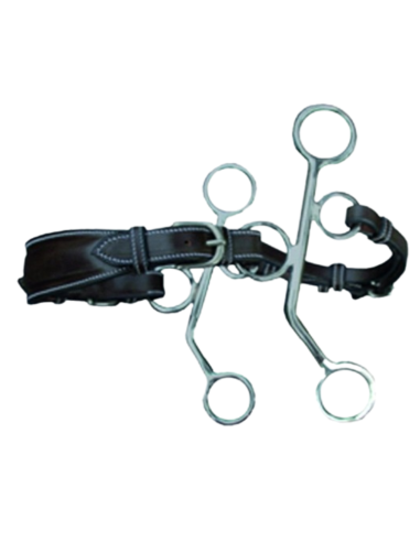 Jump'In Small Cheek Leather Hackamore Black