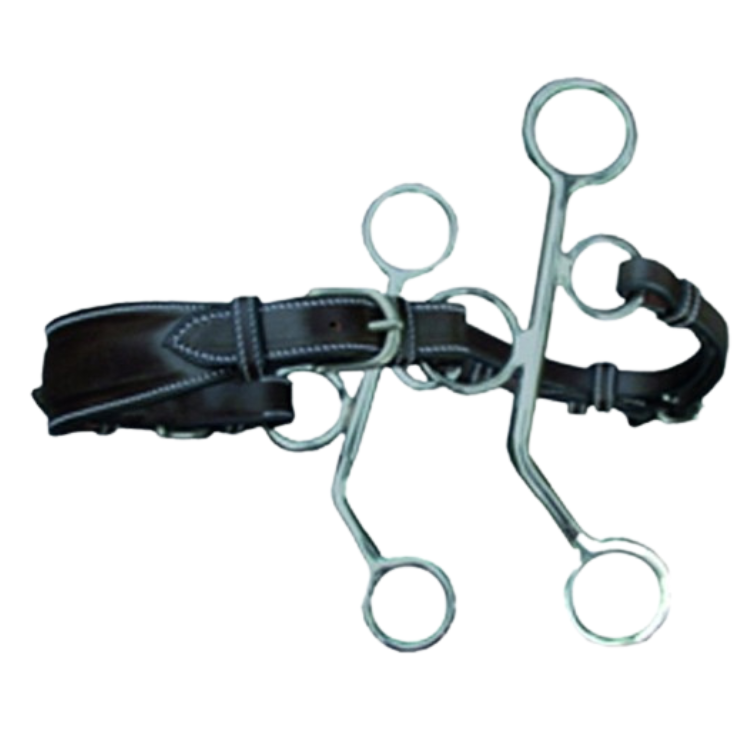 Jump'In Small Cheek Leather Hackamore Black
