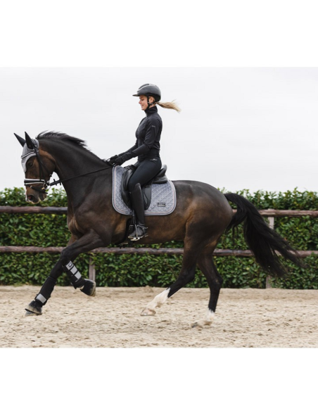 Tapis De Selle Anky Velvet Stones Dressage steel grey