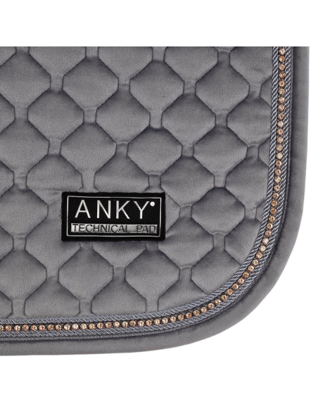 Tapis De Selle Anky Velvet Stones Dressage steel grey