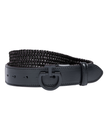 Cavalleria Toscana Men's Elastic Wool Leather Belt