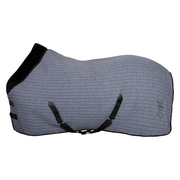 Couverture D'écurie Catago, 100g - Noir/Gris - Taille 165 Cm - NEUVE