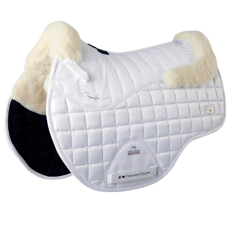 Tapis De Selle Premier Equine Mérinos Capella Jumping White/Naturel