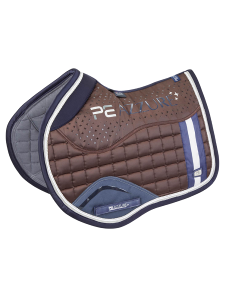 Tapis De Selle Premier Equine Satin Azzure Jumping Marron