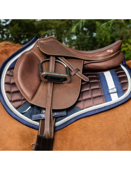 Tapis De Selle Premier Equine Satin Azzure Jumping Marron