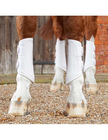 Premier Equine Carbon Air-Tech Double Locking Brushing Boots White