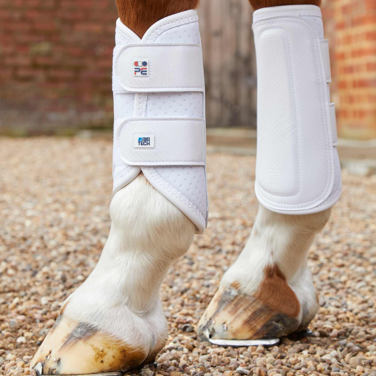 Guêtres Premier Equine Carbon Air-Tech Double Attache Blanc