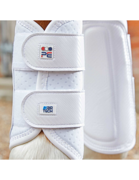 Guêtres Premier Equine Carbon Air-Tech Double Attache Blanc