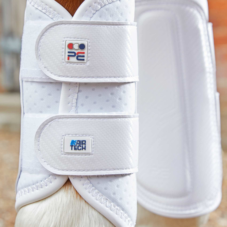 Guêtres Premier Equine Carbon Air-Tech Double Attache Blanc