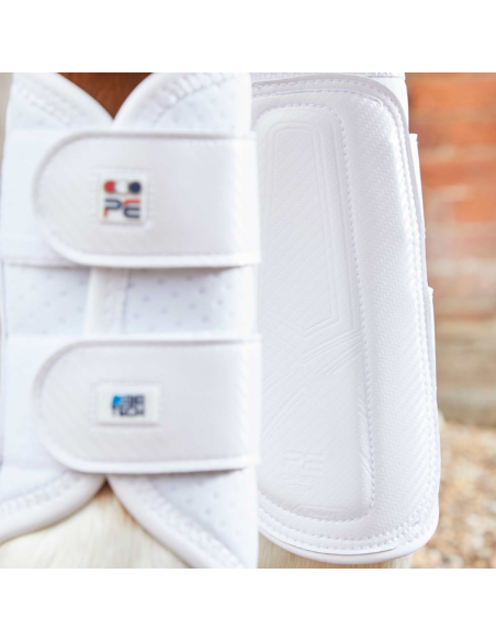 Guêtres Premier Equine Carbon Air-Tech Double Attache Blanc