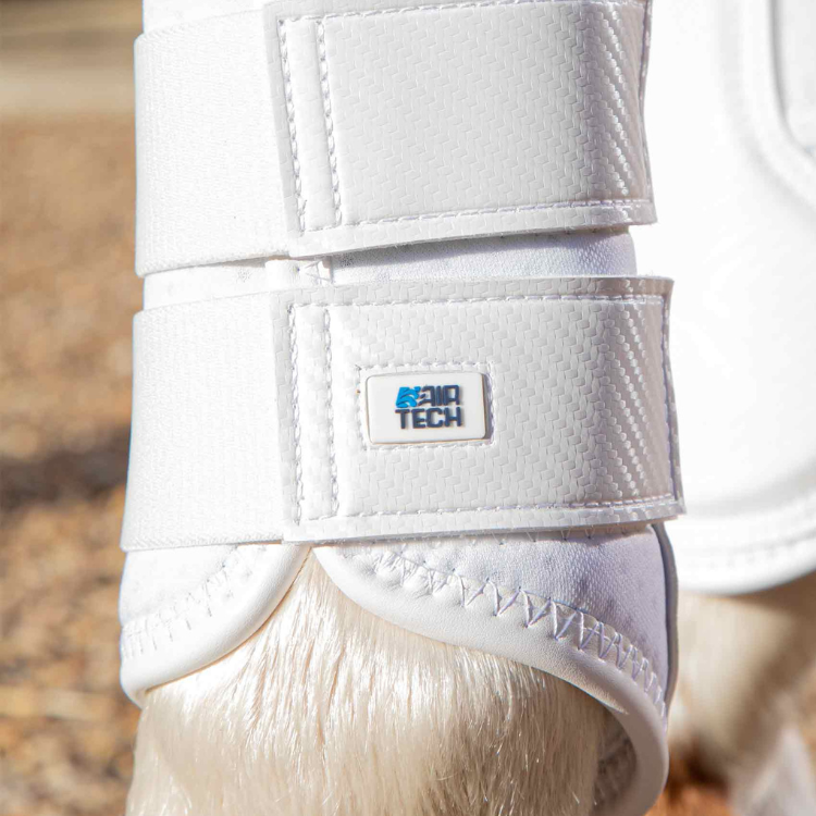 Guêtres Premier Equine Carbon Air-Tech Double Attache Blanc