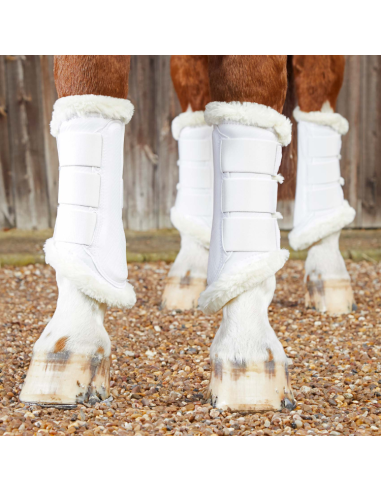 Premier Equine Techno Wool Brushing Boots White