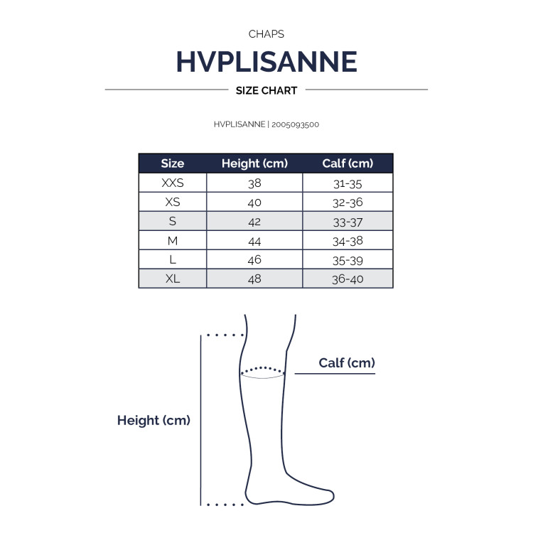 Mini-Chaps HV Polo Lisanne guide des tailles