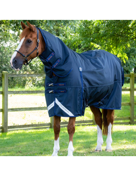 Couverture Premier Equine Buster Storm 420g Avec Couvre Cou Marine