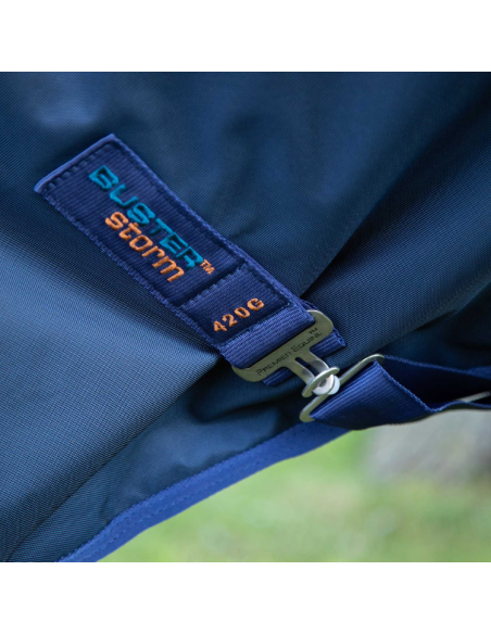 Couverture Premier Equine Buster Storm 420g Avec Couvre Cou Marine