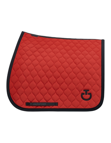 Tapis De Selle Cavalleria Toscana Dressage Circular Quilted Jersey ROUGE COQUELICOT