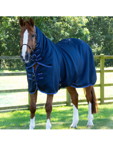 Premier Equine Combo Buster Waffle Horse Cooler Rug Navy