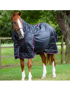 Couverture D'écurie Premier Equine Combo 200g Avec Couvre Cou Noir