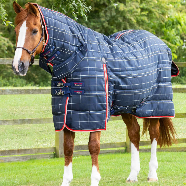 Couverture D'écurie Premier Equine Domus 400g Avec Couvre Cou Marine
