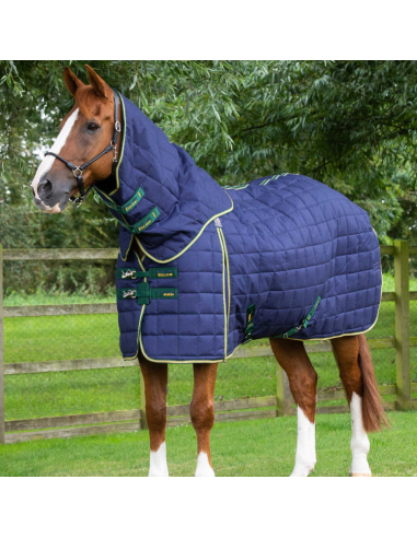 Premier Equine Lucanta 450g Stable Rug With Neck Cover Navy