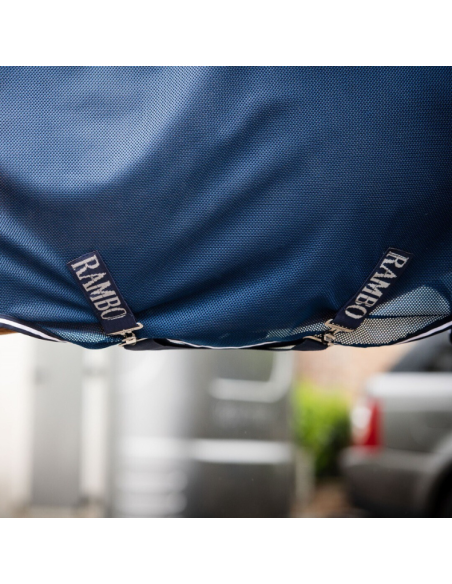 Horseware - Couverture séchante Autumn Cooler marine/ argent