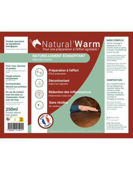 Gel Natural'Innov Natural'Warm 250ml