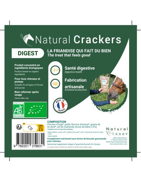 Friandises Natural'Innov Natural'Crackers Digest 300g